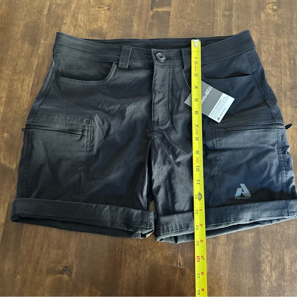 New Eddie Bauer Shorts 6 Black Guide Pro First Ascent Water Repellent UPF - Picture 4 of 7